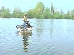 Mick Brown, summer pike fishing from a boat Mick Brown, summer pike fishing from a boat